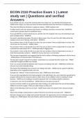 ECON 2110 Practice Exam 1 &vert; Latest study set &vert; Questions and verified Answers