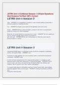  LETRS Unit 4 Combined Session 1-8 Exam Questions  And Answers Verified 100&percnt; Correct 