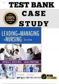 CASE STUDIES &plus; Test Bank For Leading and Managing in Nursing 8th Edition By Patricia S&period; Yoder-Wise&semi; Susan Sportsman ALL CHAPTERS INCLUDED&vert;&vert; WITH RATIONALES