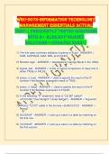 WGU-D075-INFORMATION TECHNOLOGY MANAGEMENT ESSENTIALS Actual Test&vert;&vert; Frequently Tested Questions with A&plus; Already Graded Solutions<<Updated 2025>>