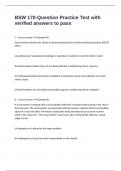 BSW 170-Question Practice Test with verified answers to pass