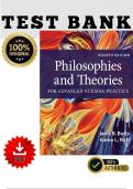 TEST BANK - Philosophies and Theories for Advanced Nursing Practice 4th Edition by Butts & Rich, All 26 Chapters Covered, Verified Latest Edition