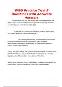 WGU Practice Test B Questions with Accurate Answers