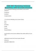 COB 300&colon; Marketing Antwerp Questions with Accurate Answers