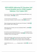 SSEVAQWB Addressing EV Questions And Correct Detailed Answers With Complete Solutions &vert; New Update 2025 