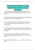 ITSCM 280 Midterm Linda Questions with Accurate Answers