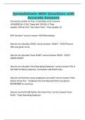 Spreadsheets WGU Questions with Accurate Answers