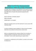 WGU C175 Pre-Assessment Questions with Accurate Answers