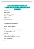 D385 Pre-Assessment &lpar;All Correct&rpar; Questions with Accurate Answers