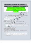 WGU PA D320 ACTUAL TEST&vert;&vert;KEY EXAM QUESTIONS WITH CORRECT VERIFIED SOLUTIONS&vert;&vert;A&plus; GRADED&excl;&excl;&excl;<<UPDATED 2025- 2026>>