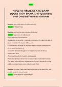 NVCJTA FINAL STATE EXAM  &lpar;QUESTION BANK&rpar; 309 Questions  with Detailed Verified Answers 