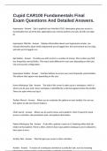 Cupid CAR100 Fundamentals Final Exam Questions And Detailed Answers&period;