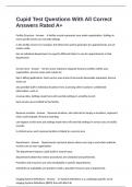 Cupid Test Questions With All Correct Answers Rated A&plus;
