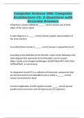 Computer Science 306&colon; Computer Architecture Ch&period; 6 Questions with Accurate Answers