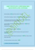 KHP 3352 EXAM 1 &lpar;MOUSER&rpar; 2025 QUESTIONS AND ANSWERS