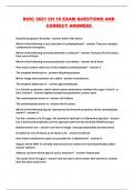BIOC 3621 CH 16 EXAM QUESTIONS AND CORRECT ANSWERS 