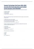 Surgical Technology Final Exam 2025&ndash;2026 Complete OR Certification Accurate Real Exam Questions and Verified Correct Answers JUST RELEASED
