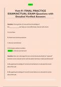 Vett-91 FINAL PRACTICE  EXAM&sol;ACTUAL EXAM Questions with  Detailed Verified Answers