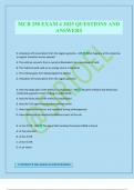 MCB 250 EXAM 4 2025 QUESTIONS AND ANSWERS