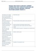 Exam &lpar;elaborations&rpar; Michigan State Brakes Certification  