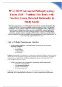 WGU D115 Advanced Pathophysiology Exam 2025 &ndash; Verified Test Bank with Practice Exam&comma; Detailed Rationales & Study Guide