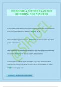 MIS MONDAY SECOND EXAM 2025 QUESTIONS AND ANSWERS