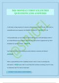 MIS MONDAY FIRST EXAM 2025 QUESTIONS AND ANSWERS