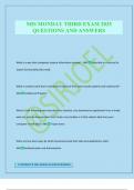 MIS MONDAY THIRD EXAM 2025 QUESTIONS AND ANSWERS