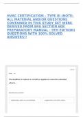 HVAC CERTIFICATION - TYPE III &lpar;NOTE&colon; ALL MATERIAL AND&sol;OR QUESTIONS CONTAINED IN THIS STUDY SET WERE DERIVED FROM EPA SECTION 608 PREPARATORY MANUAL - 9TH EDITION&rpar; QUESTIONS WITH 100&percnt; SOLVED ANSWERS&excl;&excl;