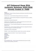 ACT Enhanced Exam &ndash; Authentic Solutions &ndash; 2025&sol;2026 Edition &lpar;A&plus; PASS&rpar;