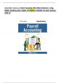 SOLUTION MANUAL for Payroll Accounting 34th Edition By Bernard J. Bieg, Bridget Stomberg,Latest Update All Chapter;S Available For Exam Purposes Grade A+
