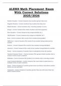  ALEKS Math Placement Exam &ndash; Correct Solutions &ndash; 2025&sol;2026 Edition