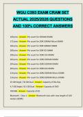 WGU C393 EXAM CRAM SET ACTUAL 2025&sol;2026 QUESTIONS AND 100&percnt; CORRECT ANSWERS
