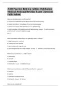 AAO Practice Test 6th Edition Ophthalmic Medical Assisting Revision Exam Questions Fully Solved&period;
