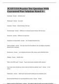 JCAT&sol;COA Practice Test Questions With Guaranteed Pass Solutions Rated A&plus;&period;