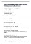 Optics II Final Examination And Already Passed Answers Graded A&plus;&period;