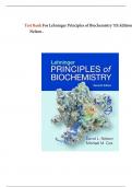 Test Bank For Lehninger Principles of Biochemistry 7th Edition Nelson&period;