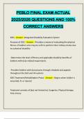 PEBLO FINAL EXAM ACTUAL 2025&sol;2026 QUESTIONS AND 100&percnt; CORRECT ANSWERS