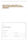 FIRE OFFICER I EXAM PREP 1-3 C &lpar;2025&rpar; QUESTIONS WITH ACCURATE ANSWERS&excl;&excl;