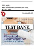 Test Bank for Bates&rsquo; Guide To Physical Examination and History Taking 13th Edition By Bickley All Chapters Coverd