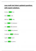 casa math test latest updated questions with expert solutions