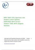 WGU D662 &lpar;OA&rpar; Questions And Answers Latest Updates 2025&sol;2026 With Correct Answers 100&percnt; With Complete Solutions
