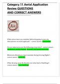 Category 11 Aerial Application Review QUESTIONS  AND CORRECT ANSWERS 