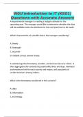 WGU Introduction to IT &lpar;KSO1&rpar; Questions with Accurate Answers