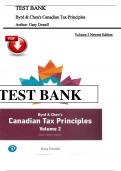 Test Bank for Byrd and Chen's Canadian Tax Principles Volume 2 By Gary Donell Clarence &vert; Complete All Chapters&vert; Newest Version