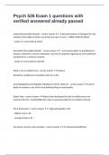 Psych 526 Exam 1 questions with verified answered already passed