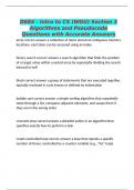 D684 - Intro to CS &lpar;WGU&rpar; Section 3 Algorithms and Pseudocode Questions with Accurate Answers