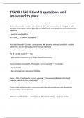 PSYCH 526 EXAM 1 questions well answered to pass
