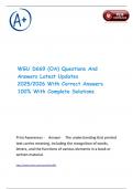 WGU D669 &lpar;OA&rpar; Questions And Answers Latest Updates 2025&sol;2026 With Correct Answers 100&percnt; With Complete Solutions