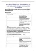 ADVANCED PHARMACOLOGY TEST BANK ALL CHAPTERS QUESTIONS AND ANSWERS WITH RATIONALES